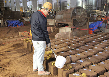 Aluminio fundido en arena